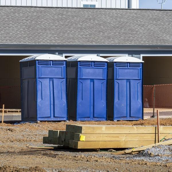 Heavy-duty construction site porta potty in Northbrook, Illinois