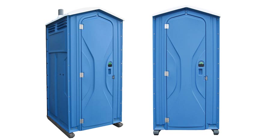 Long-term porta potty units on site in Northbrook, Illinois